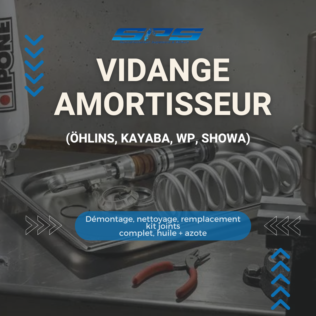 VIDANGE AMORTISSEUR (Öhlins, Kayaba, WP, Showa)